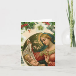 Festividades Cartão de Natal lindo para Madonna e Criança