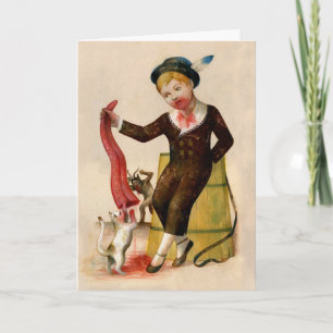 Festividades Cartão de Natal Língua do Krampus Vintage