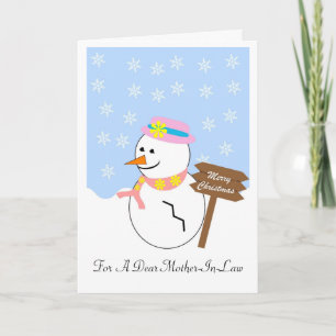 Festividades Cartão de Natal Madre-sogro Snowman
