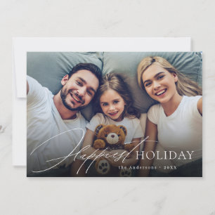 Festividades Cartão de Natal mais feliz da família com foto mod