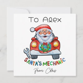 Festividades Cartão de Natal Mecânico de Sant Personalizado