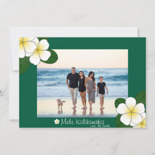 Festividades Cartão de Natal Mele Kalikimaka da Plumeria Havaia