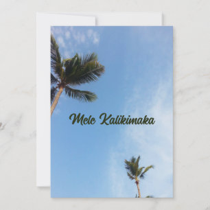 Festividades Cartão de Natal Mele Kalikimaka Editável
