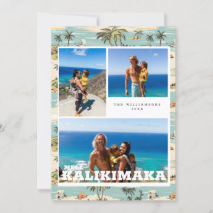 Festividades Cartão de Natal Mele Kalikimaka Havaí Vintage
