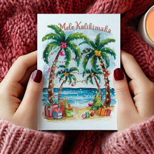 Festividades Cartão de Natal Mele Kalikimaka Havaiano