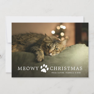 Festividades Cartão de Natal Meowy