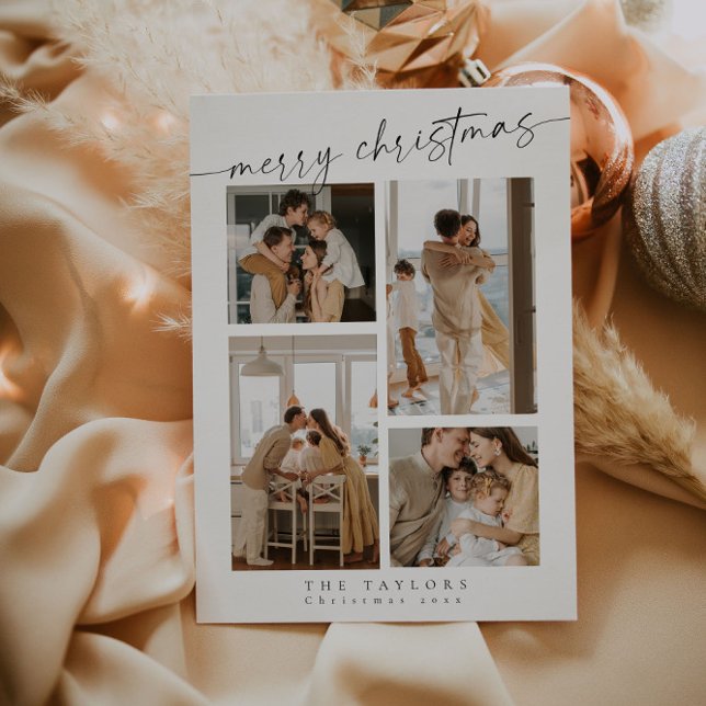 Festividades Cartão de Natal Mérito Moderno e Minimalista (Criador carregado)