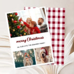 Festividades Cartão de Natal Merry Collage Elegante 3<br><div class="desc">Cartão de Natal Merry Collage Elegante 3</div>