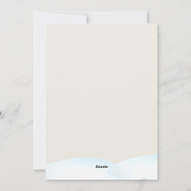 Festividades Cartão de Natal Merry Forest Watercolor (Verso)