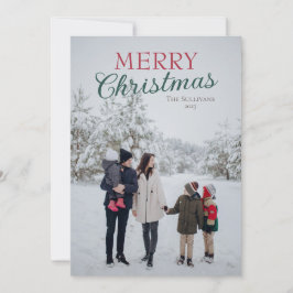 Festividades Cartão de Natal Merry Personalizado com Foto