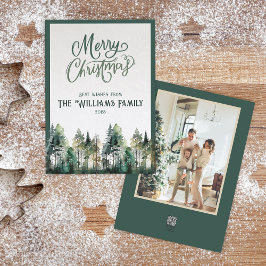 Festividades Cartão de Natal Merry Personalizado com Foto