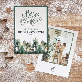 Festividades Cartão de Natal Merry Personalizado com Foto