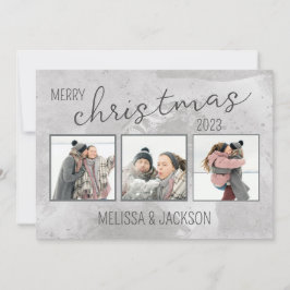 Festividades Cartão de Natal Merry Personalizado com Fotos