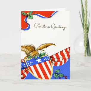 Festividades Cartão de Natal Militar Vintage