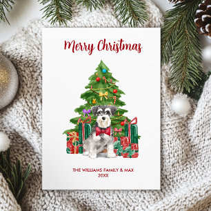 Festividades Cartão de Natal Miniatura Schnauzer