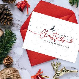 Festividades Cartão de Natal Minimalista: Simplici de Férias Mo