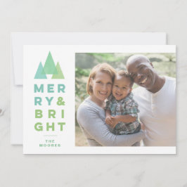 Festividades Cartão de Natal Mínimo de Férias Geo Trees Moderno