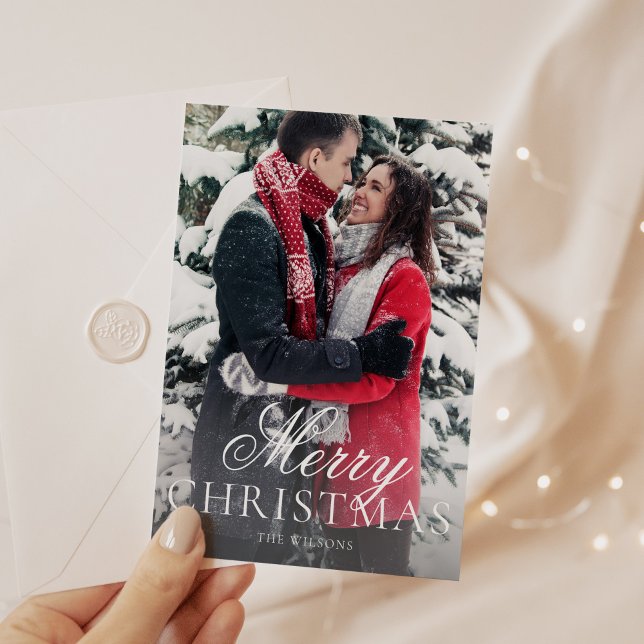 Festividades Cartão de Natal Mínimo de Foto Moderno da Tendy (Criador carregado)