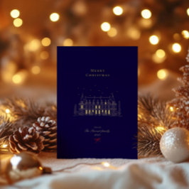 Festividades Cartão de Natal Mínimo Elegante Chic