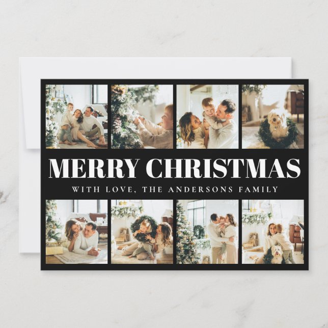 Festividades Cartão de Natal Mínimo para Tipografia Feliz (Frente)