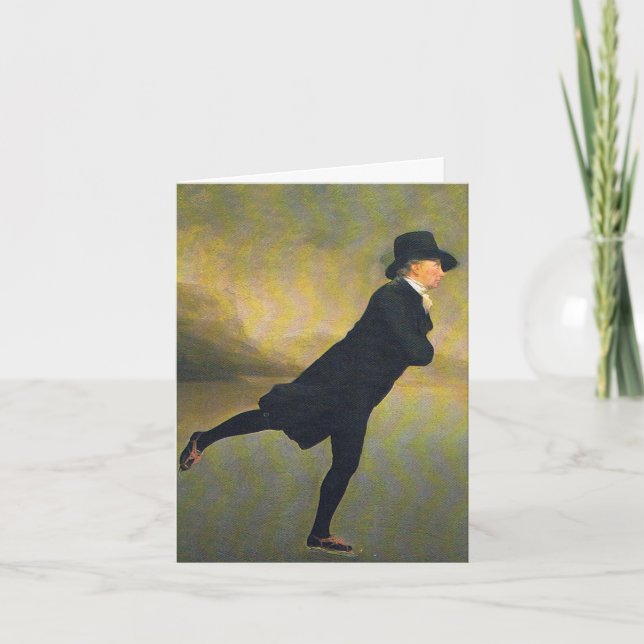 Festividades Cartão de Natal - ministro patinagem (Frente)