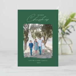 Festividades Cartão de Natal Moderno Bruto Vermelho