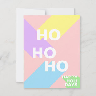 Festividades cartão de Natal moderno e colorido minimalista