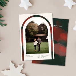 Festividades Cartão de Natal moderno Elegant Arch para fotos de