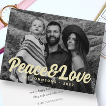 Cartão de Natal Moderno Simples com Letra Cursiva 