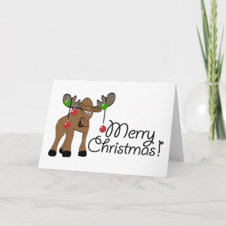 Festividades Cartão de Natal Moose