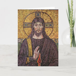 Festividades Cartão de Natal Mosaico cristo