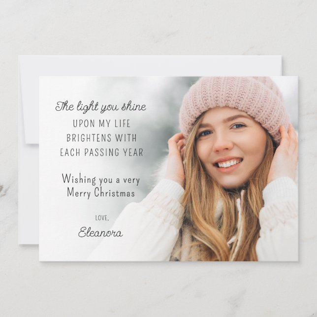 Festividades Cartão de Natal Motivacional de Foto para Calendár (Frente)