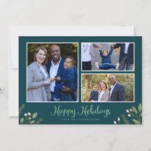 Cartão de Natal Multi-Fotografias para Férias Botâ