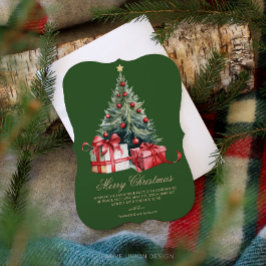 Festividades Cartão de Natal Não Fotográfico da Árvore de Natal