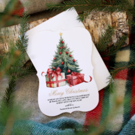 Festividades Cartão de Natal Não Fotográfico da Árvore de Natal