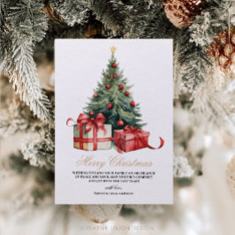 Festividades Cartão de Natal Não Fotográfico da Árvore de Natal