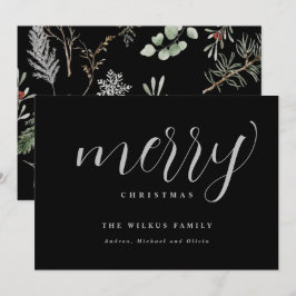 Festividades Cartão de Natal Não Fotográfico Moderno Simples El