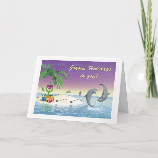 Festividades Cartão de Natal - "Natal do Deserto Isle" (Frente)