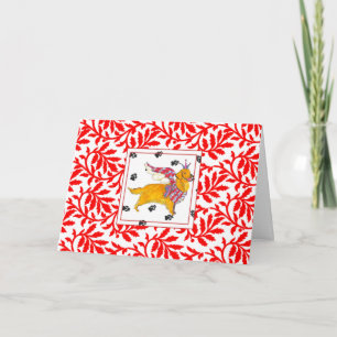 Festividades Cartão de Natal NOEL para Retriever de Ouro de Gul