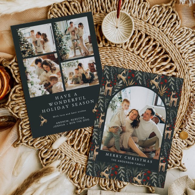 Festividades Cartão de Natal Nórdico 5 Fotografado Boho Scandi  (Criador carregado)