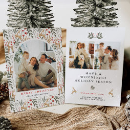 Festividades Cartão de Natal Nórdico Boho Scandi Holiday
