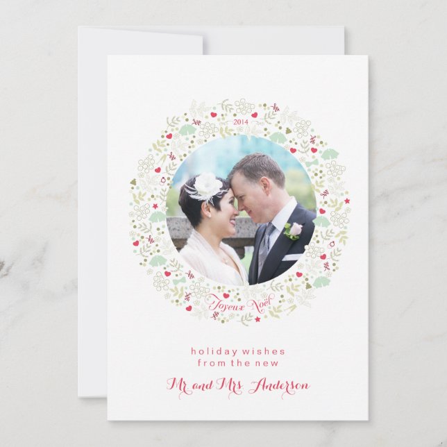 Festividades Cartão de Natal Novamente do Joyeux Noel (Frente)