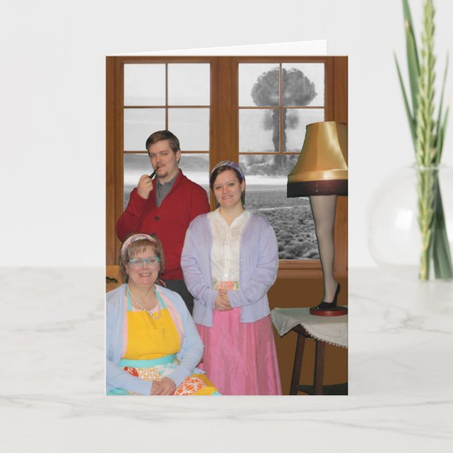 Festividades Cartão de Natal Nuclear de inverno (Frente)