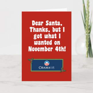Festividades Cartão de Natal Obama