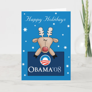 Festividades Cartão de Natal Obama