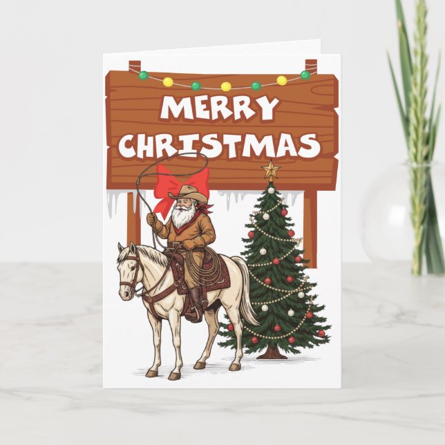 Festividades cartão de Natal ocidental (Frente)