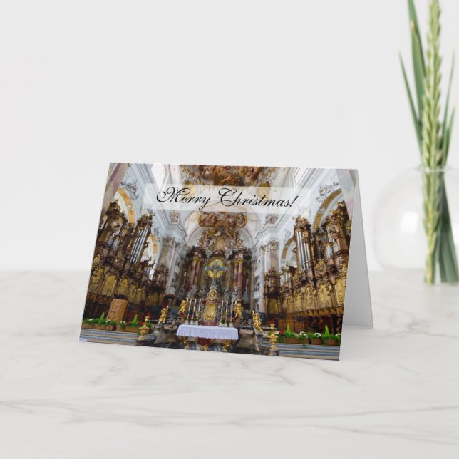 Festividades Cartão de Natal Ottobeuren Abbey (Frente)