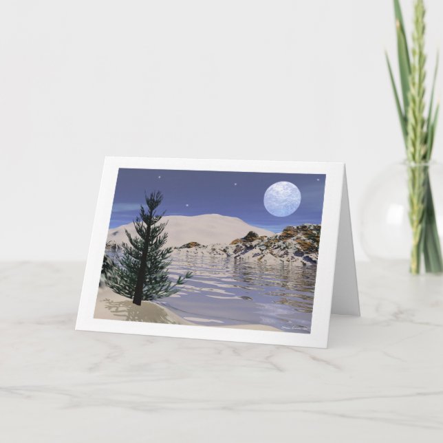 Festividades Cartão de Natal ou Solstício - "Bênçãos Solstício" (Frente)