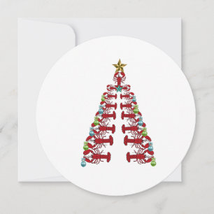 Festividades Cartão de Natal para a árvore de lagosta