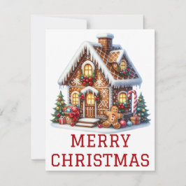 Festividades Cartão de Natal para a Casa Gingercake